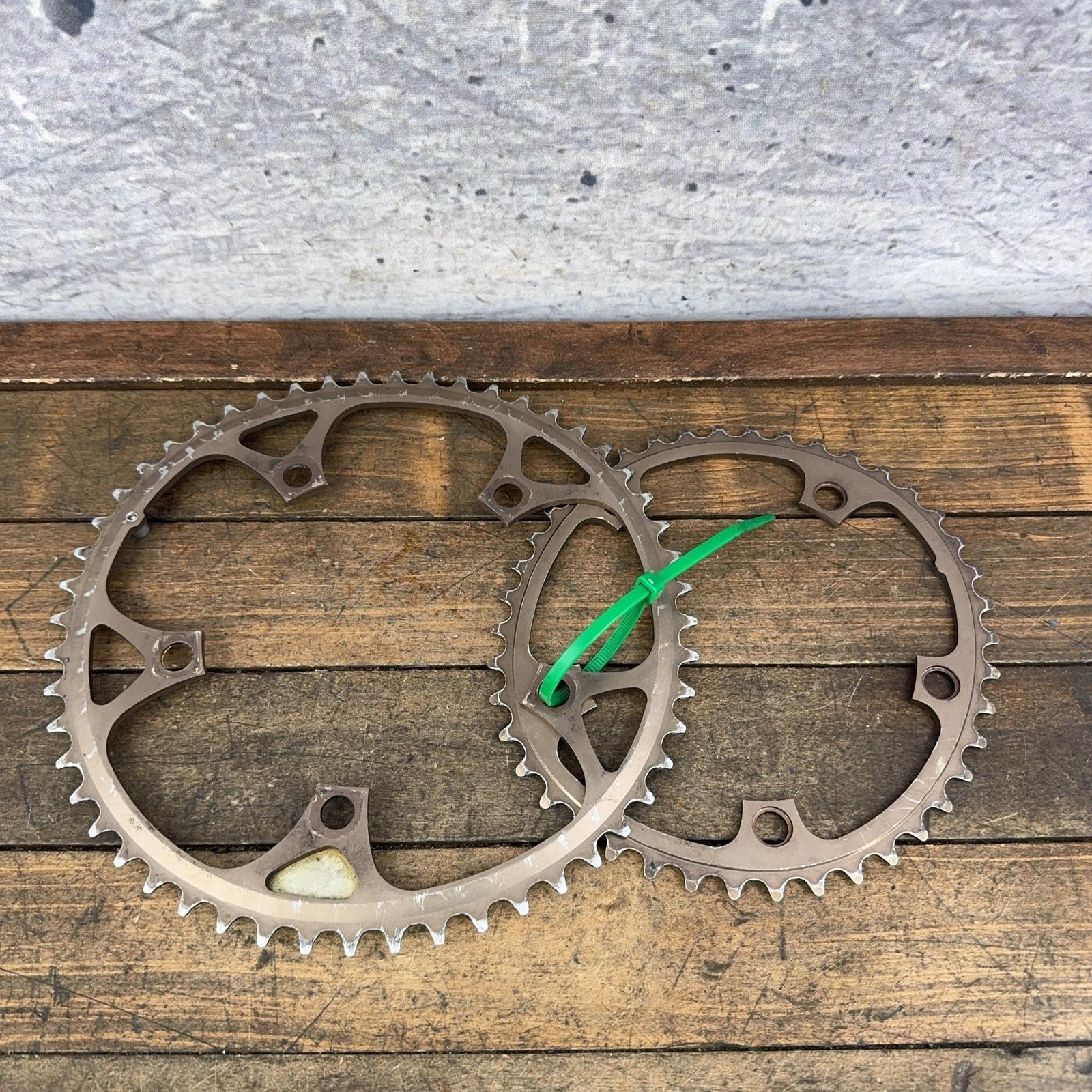 Vintage Shimano Biopace Chainring Set 42 Tooth 130 BCD 5 Arm Road Bike Oval 42t