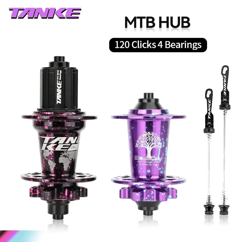 MTB 120 Click Hub 6 Bearing Bike Front Rear 32 36 Holes Disc Brake QR Bicycle Ma