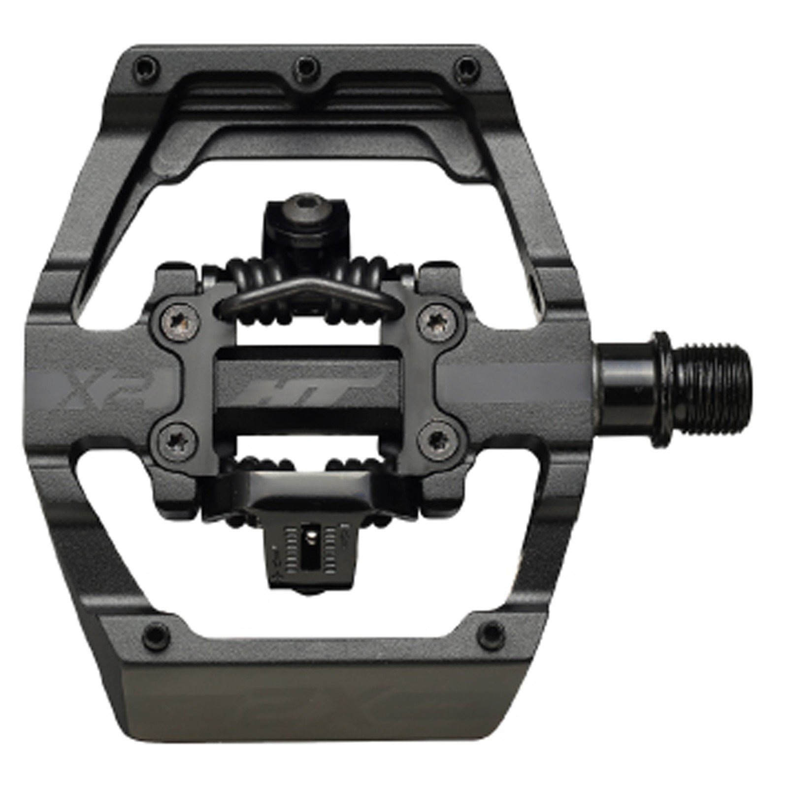 HT Components X2-SX Aluminum BMX Pedals with Cr-Mo Spindle, Stealth Black, 9/16″