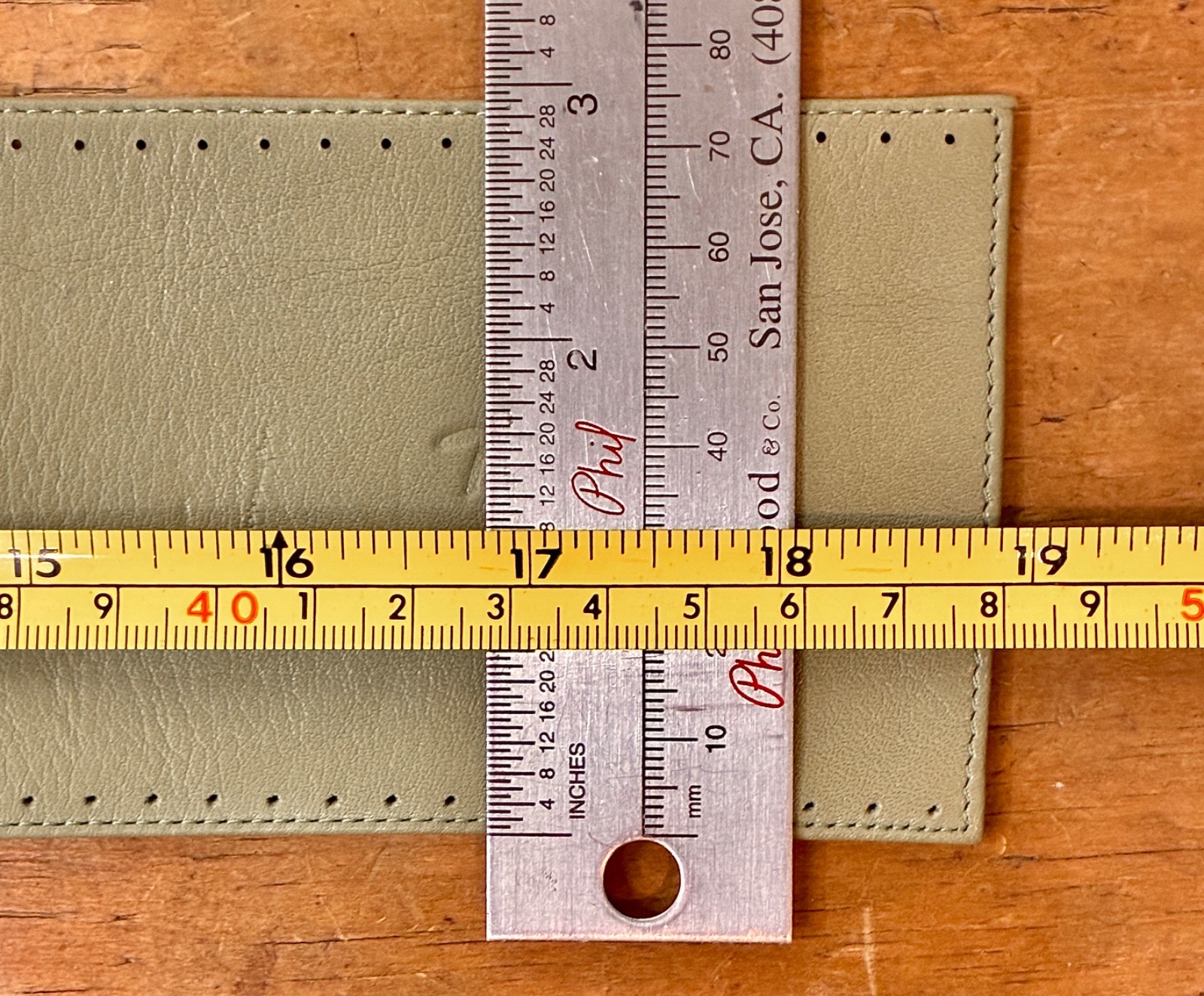 NOS Olive Green Fuji Toshi Leather Stich-Up Handlebar Wrap Kit with Cord • Japan