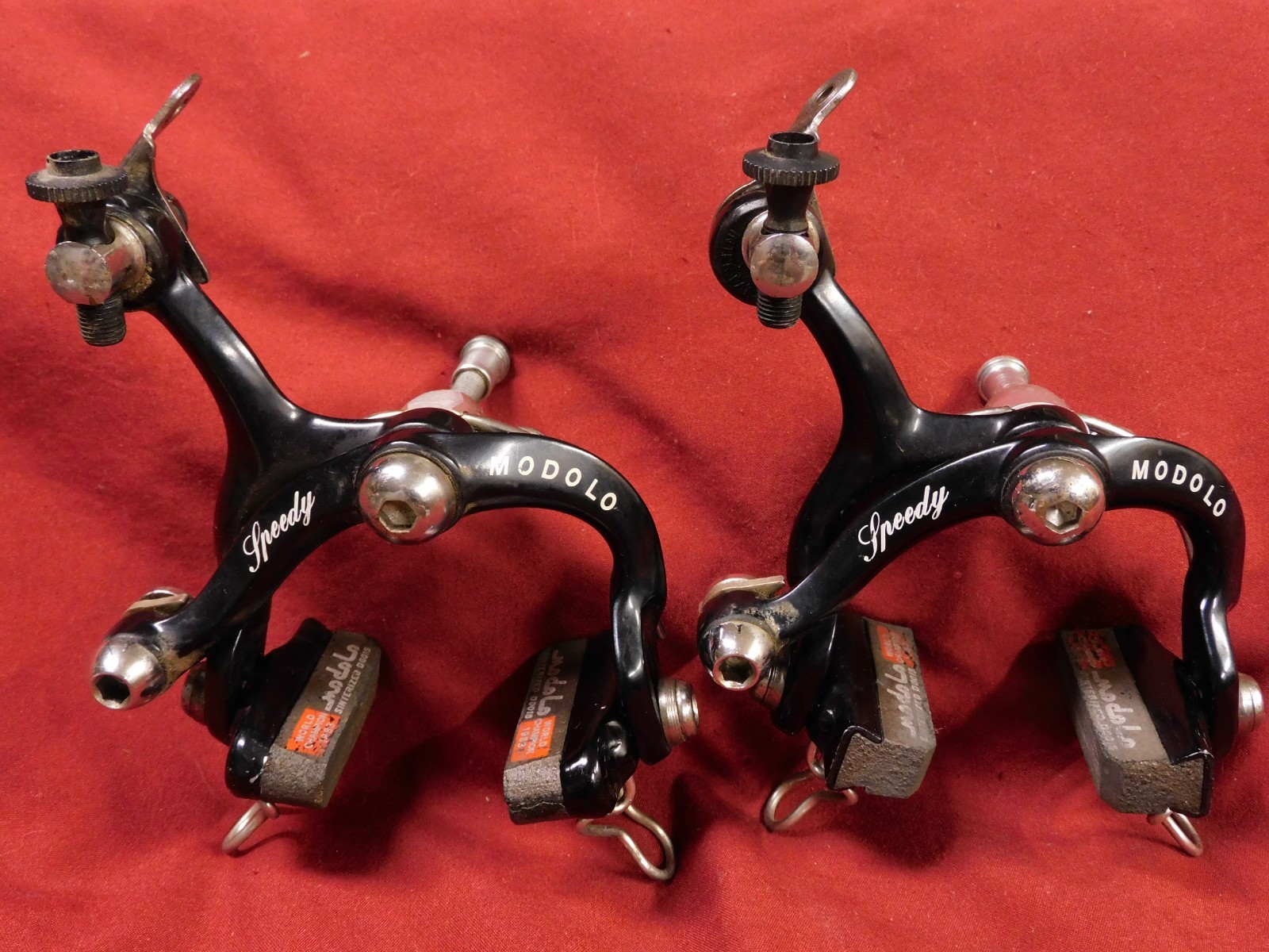 1980’s Vintage Modolo Speedy Black Alloy Calipers 47 mm Reach w/ Allen Bolts