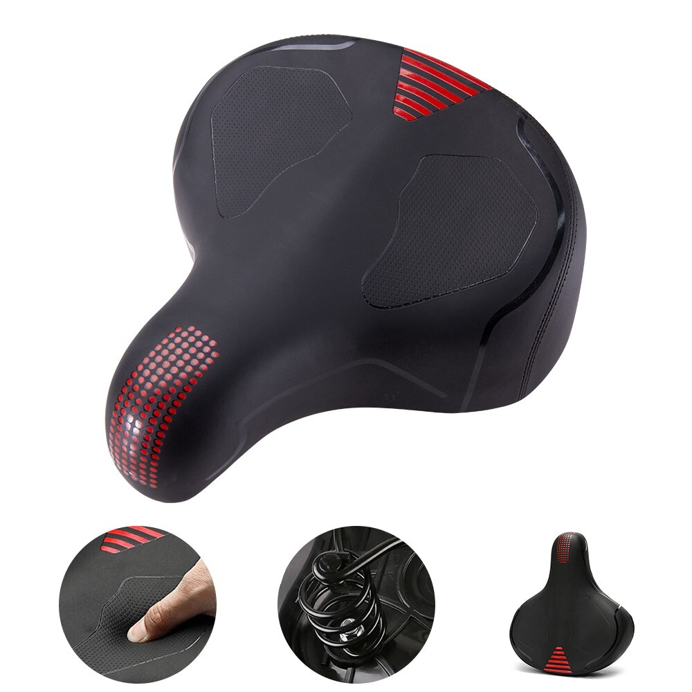 Comfort Wide Big Bum Soft Gel Cruiser Bike Saddle Bicycle Seat Air Cushion Pad