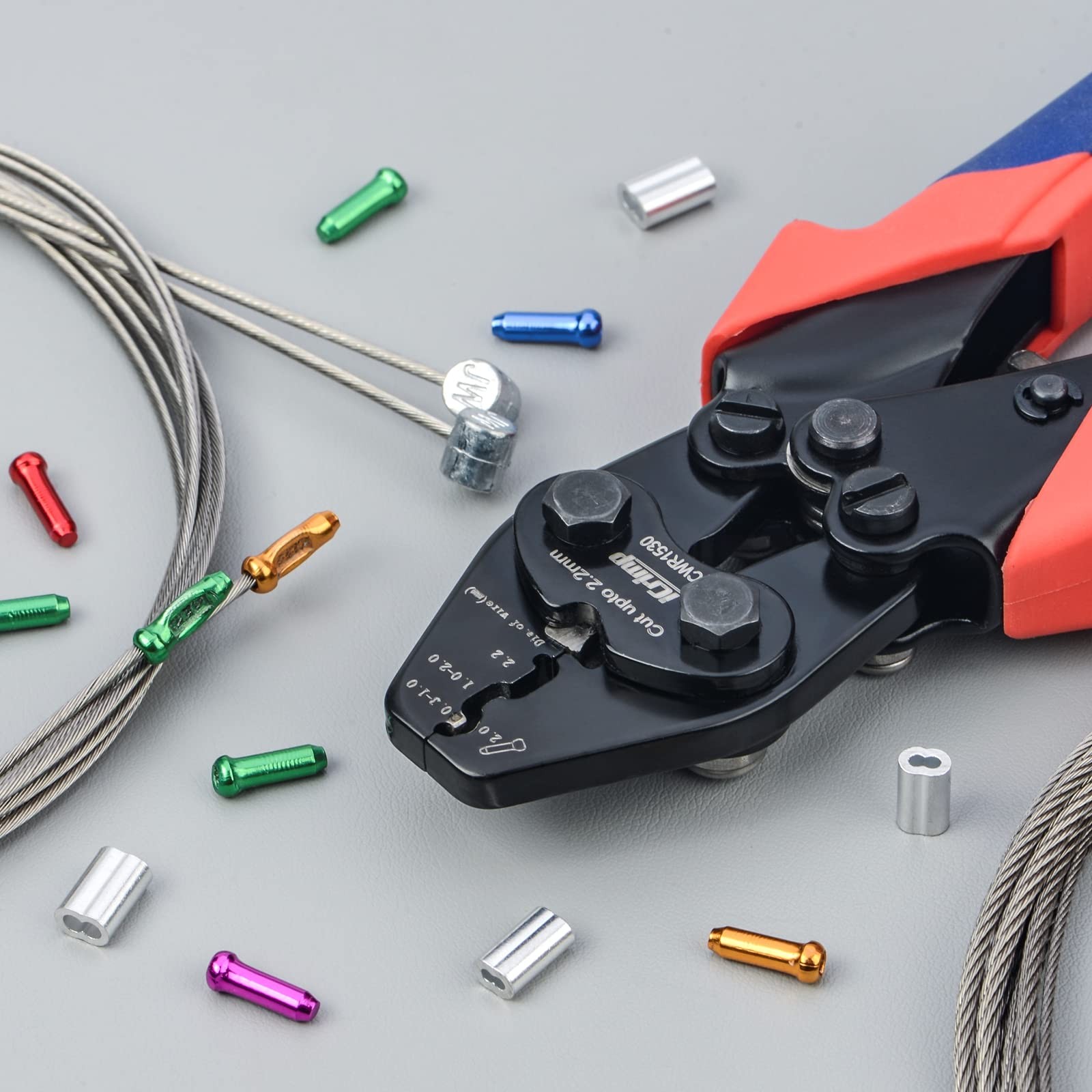 Bike Cable Crimper With Built In Cutter Heavy Duty Maintenance Tool Orange