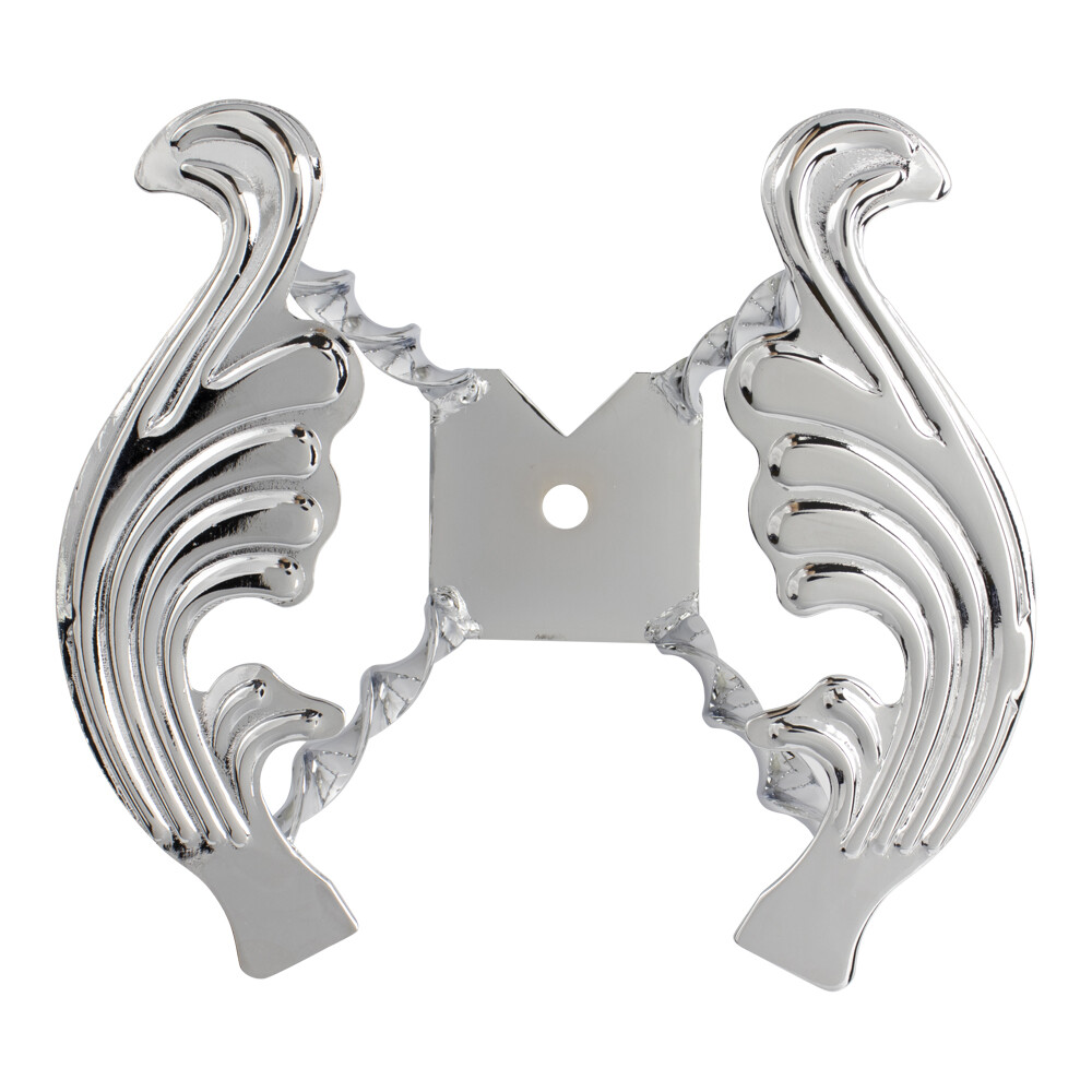 OG LOWRIDER CHROME FLAT TWISTED STEEL 3D WING STEERING WHEEL CHROME