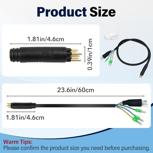 9 Pin Hub Motor Convert Extension Cable, Waterproof Connector 36V 48V 72V Electr