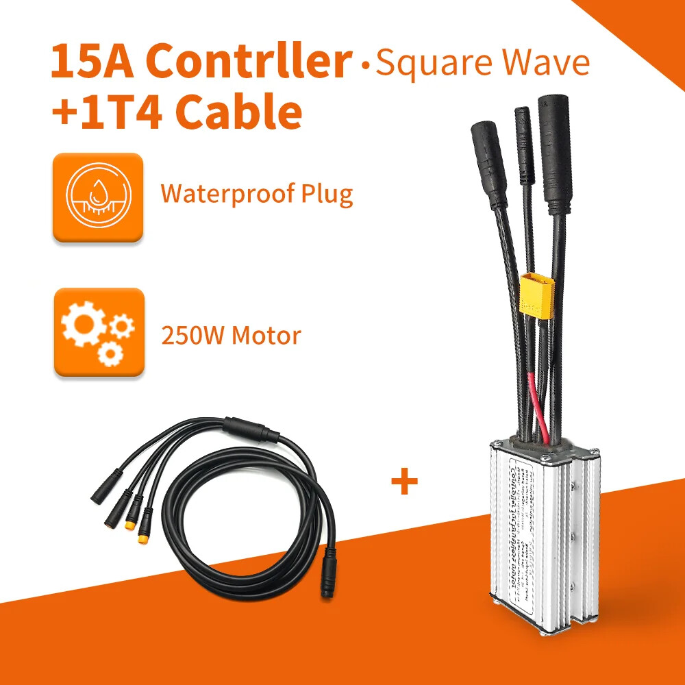 Electric Bike Waterproof Brushless Controller 36V 48V 250W 350W 500W 1000W Motor