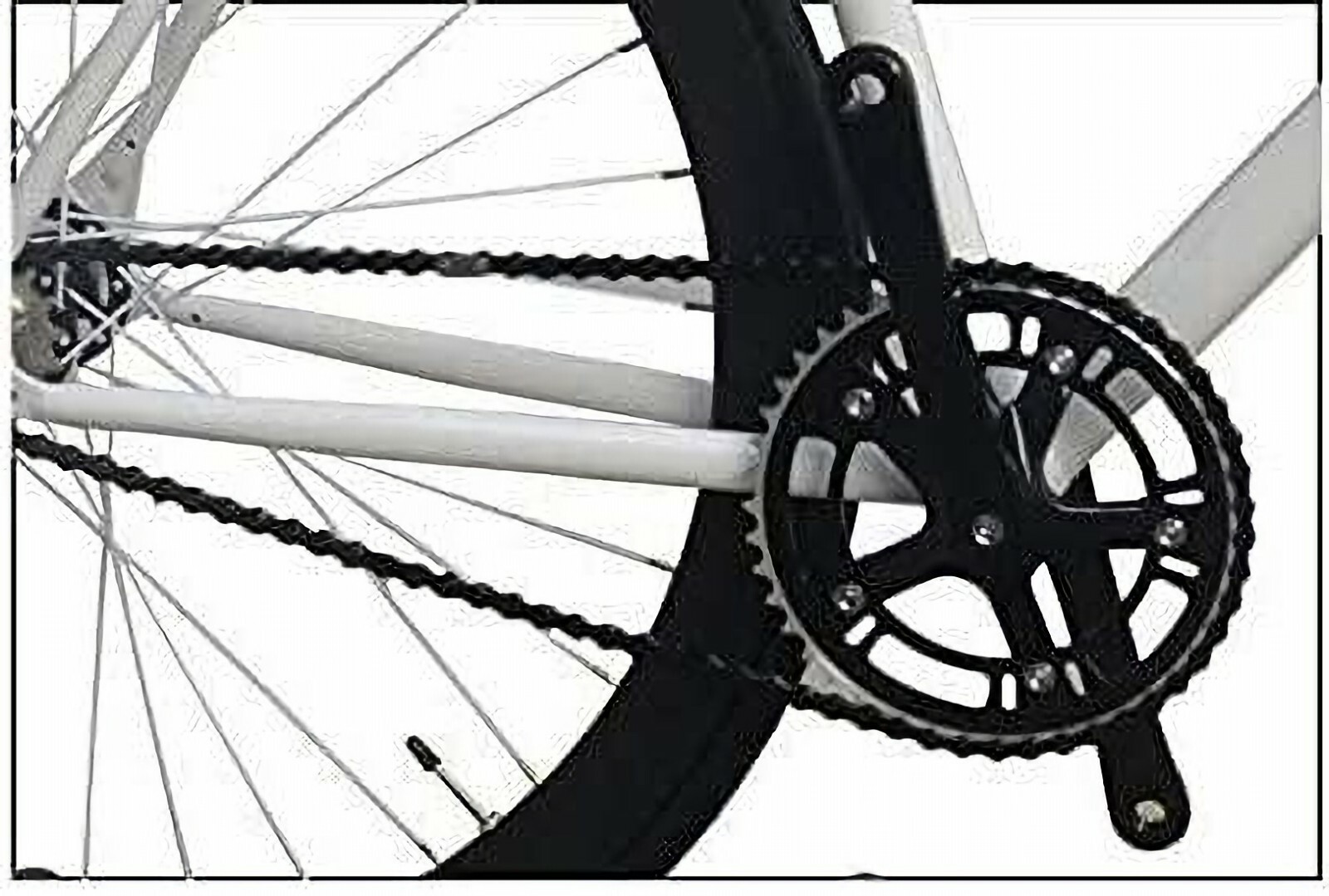 CDH Single Speed Crankset 46T 170mm Crankarms 130 BCD (Black) Mountain Road Bike