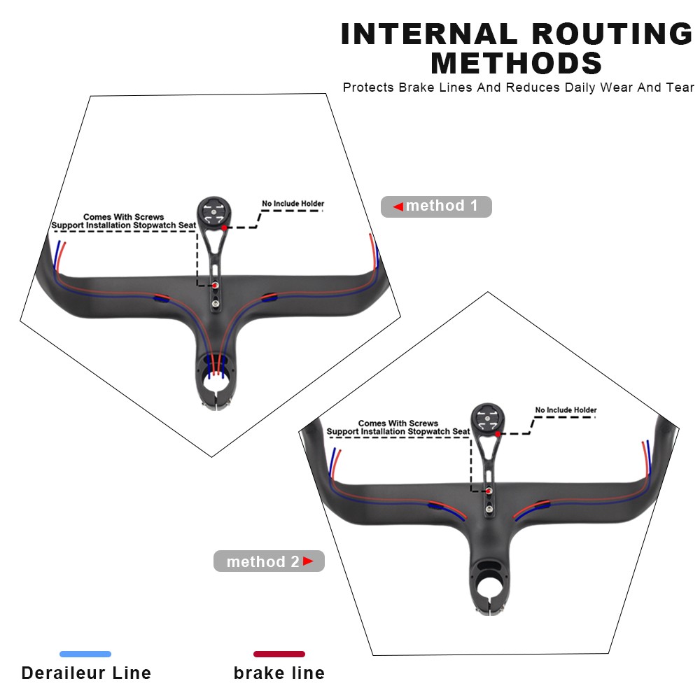 1-1/8″integrated carbon handlebar with stem inner routing Drop Bar USA stock