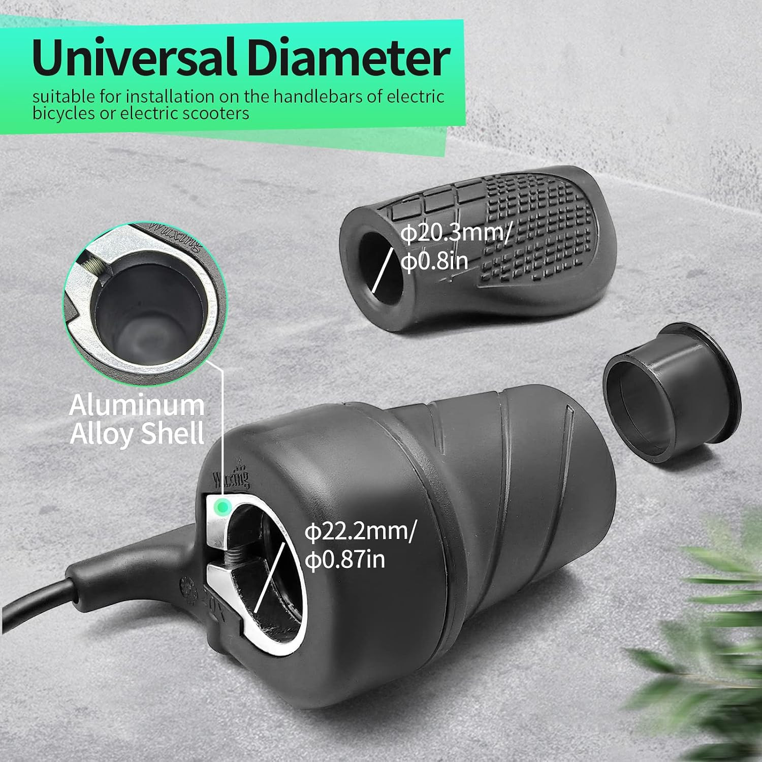 Ebike Half Twist Throttle Electric Bike Speed Throttle 24V 36V 48V 60V 72V Water