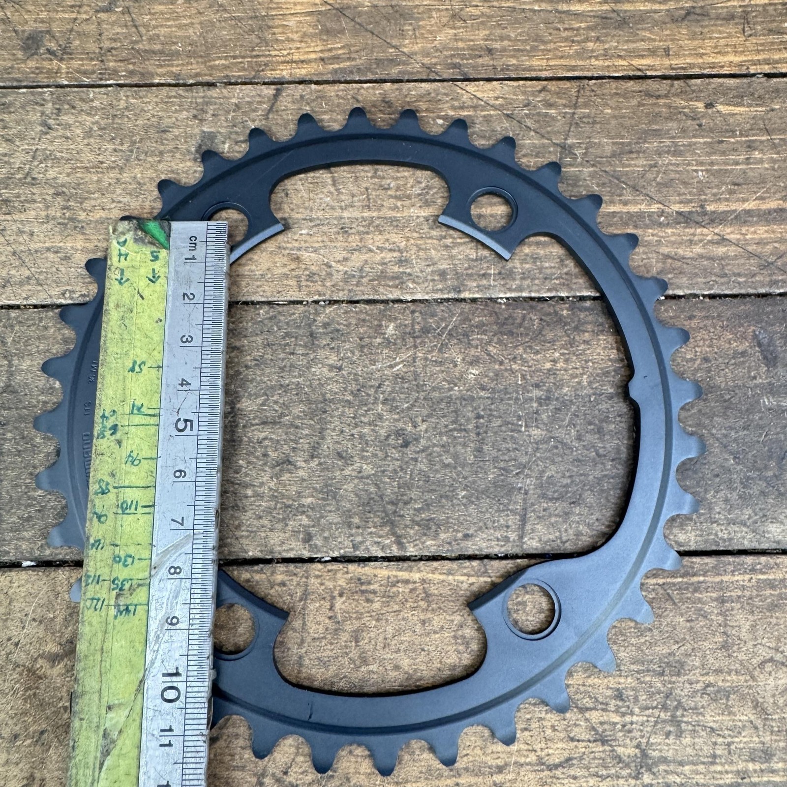 Shimano Ultegra 36T Chainring 110 BCD 4-Arm Black Asymmetric Road 11s FC-R8000