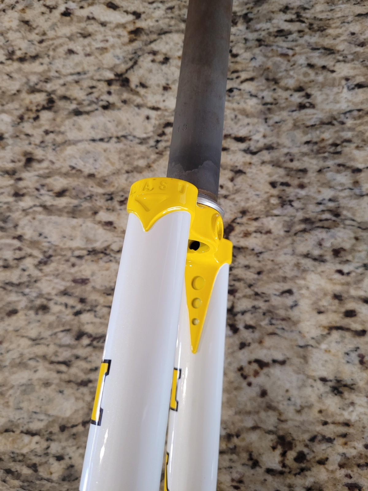 Masi Gran Criterium Lugged Chromoly Fork 700c 1-1/8″ White & Yellow