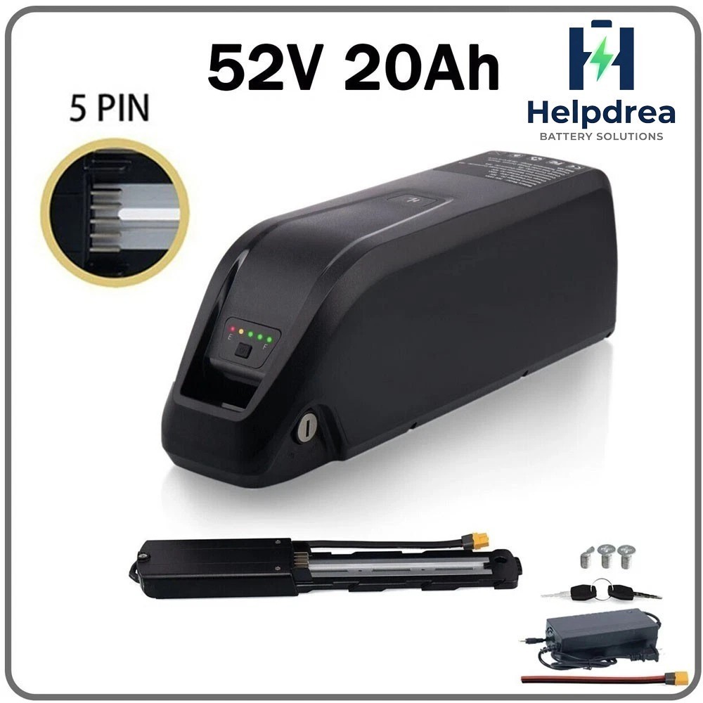 HAILONG 52V 20Ah EBike Battery 5-Pin Base 40A BMS 0W-2000W Electric Bike Bicycle