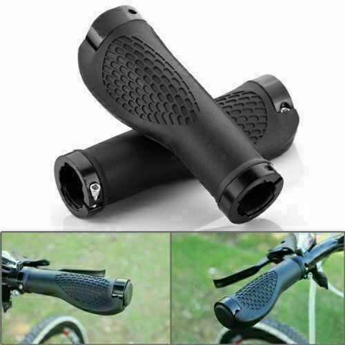 Ergonomic Rubber MTB Mountain Bike Bicycle Handlebar Grips Cycling Lock-On Ends