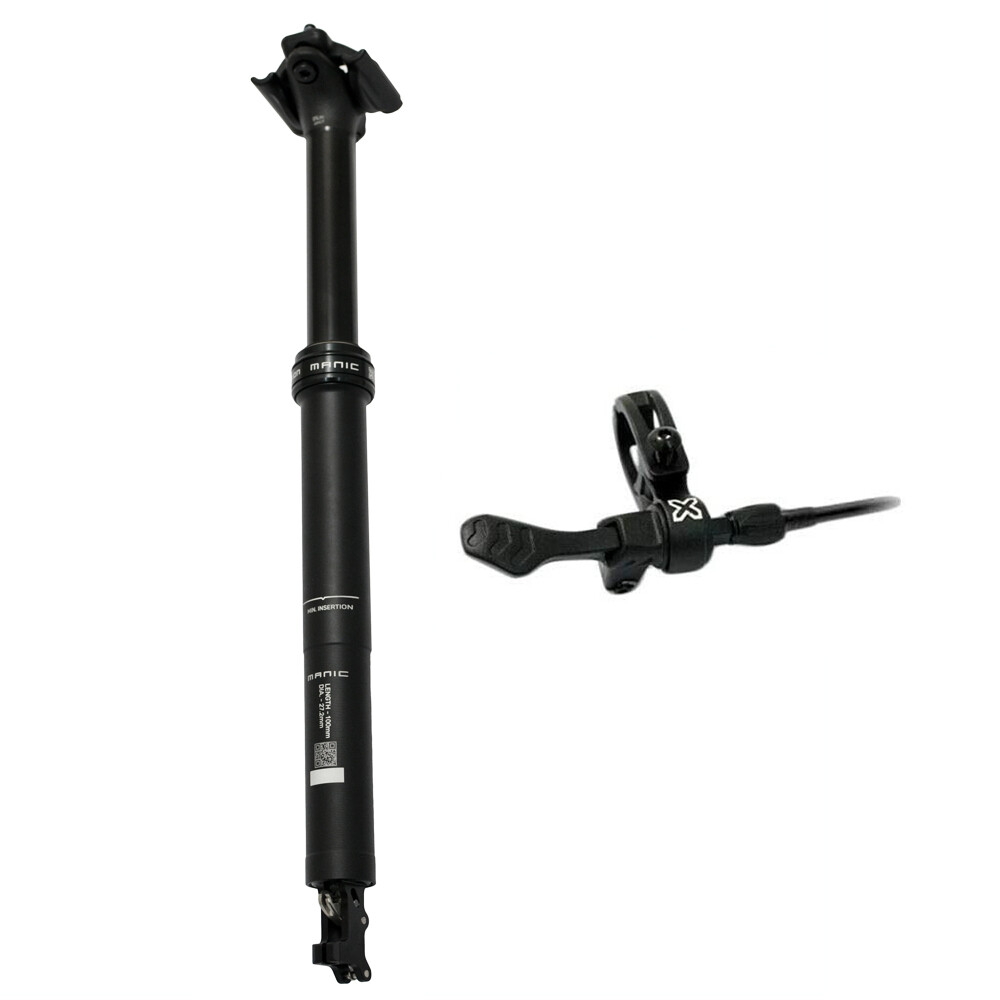 X-Fusion Manic INTEGRA Remote Dropper Seatpost 27.2x350mm,Travel: 100mm