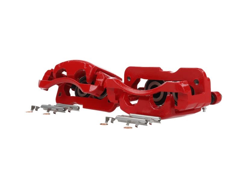 Front Red Powder Coated Brake Caliper Pair for Cadillac Escalade 2002-06