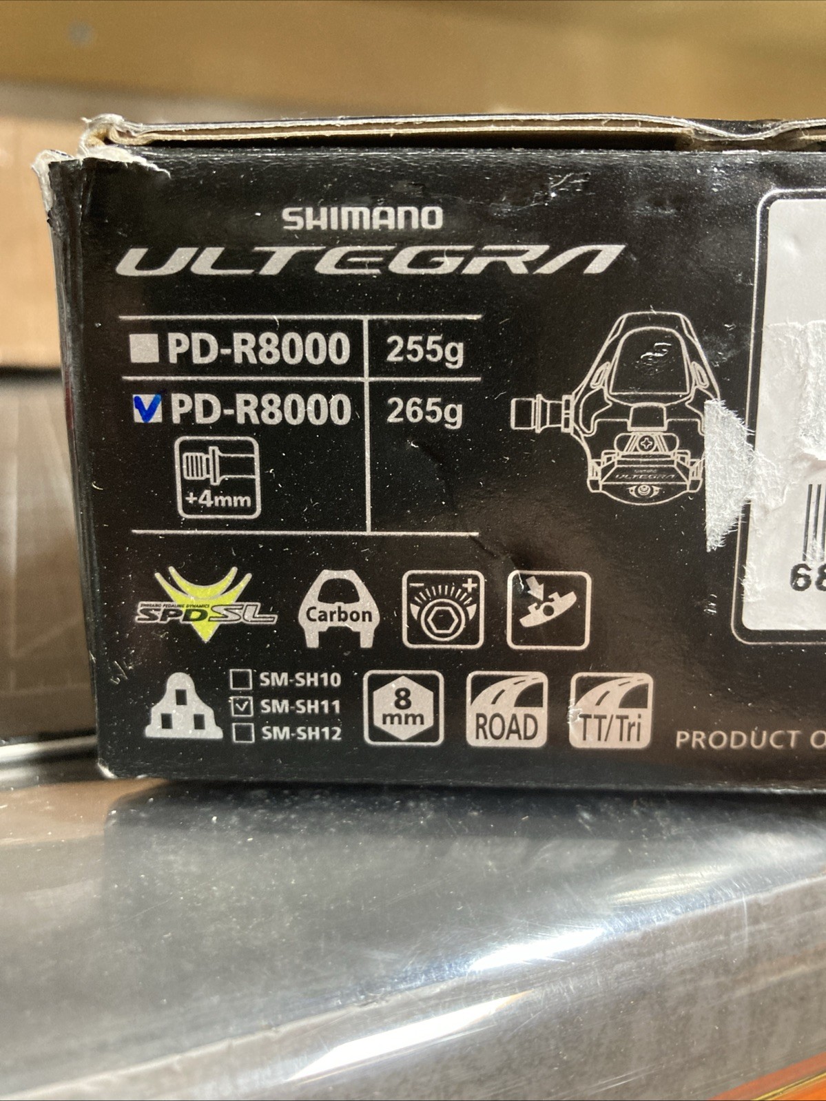 Shimano PD-R8000E1 Ultegra SPD-SL Pedals Road Clipless Carbon Wide