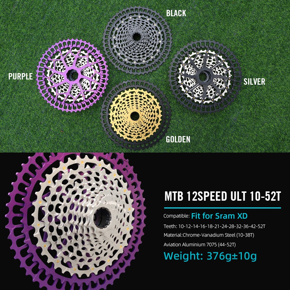 SPEDAO 12S MTB Cassette 10-52T 10-50T 11-50T XD HG Freewheel Lightweight CNC
