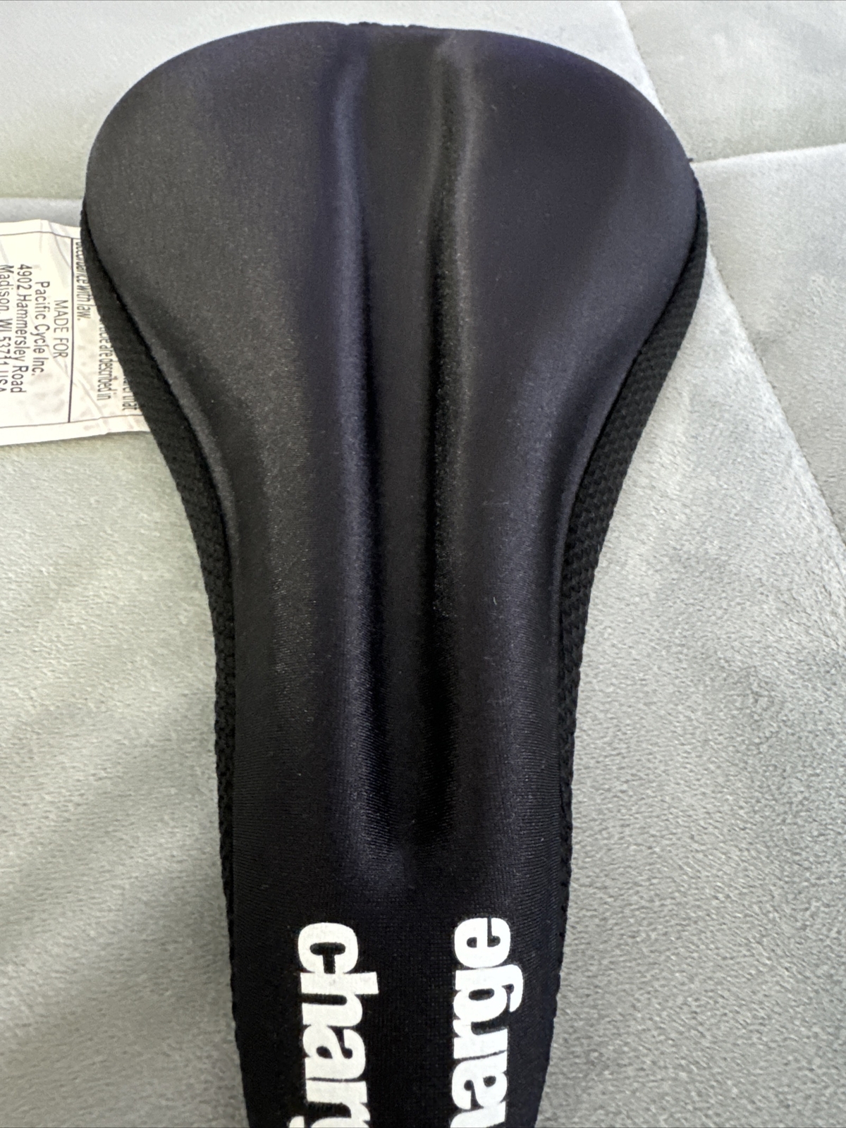 Charge Black Gel Bike Saddle Seat, Comfortable Center Cutaway #CG79432