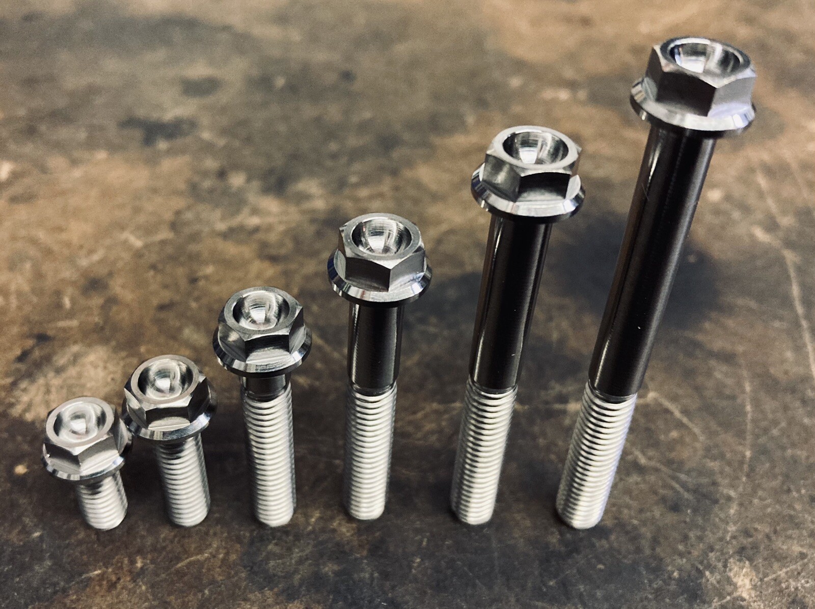 4pcs TITANIUM Ti Hex Head Flange Bolt M6X13 20 25 30 35 40 50 60mm M6x1.0mm