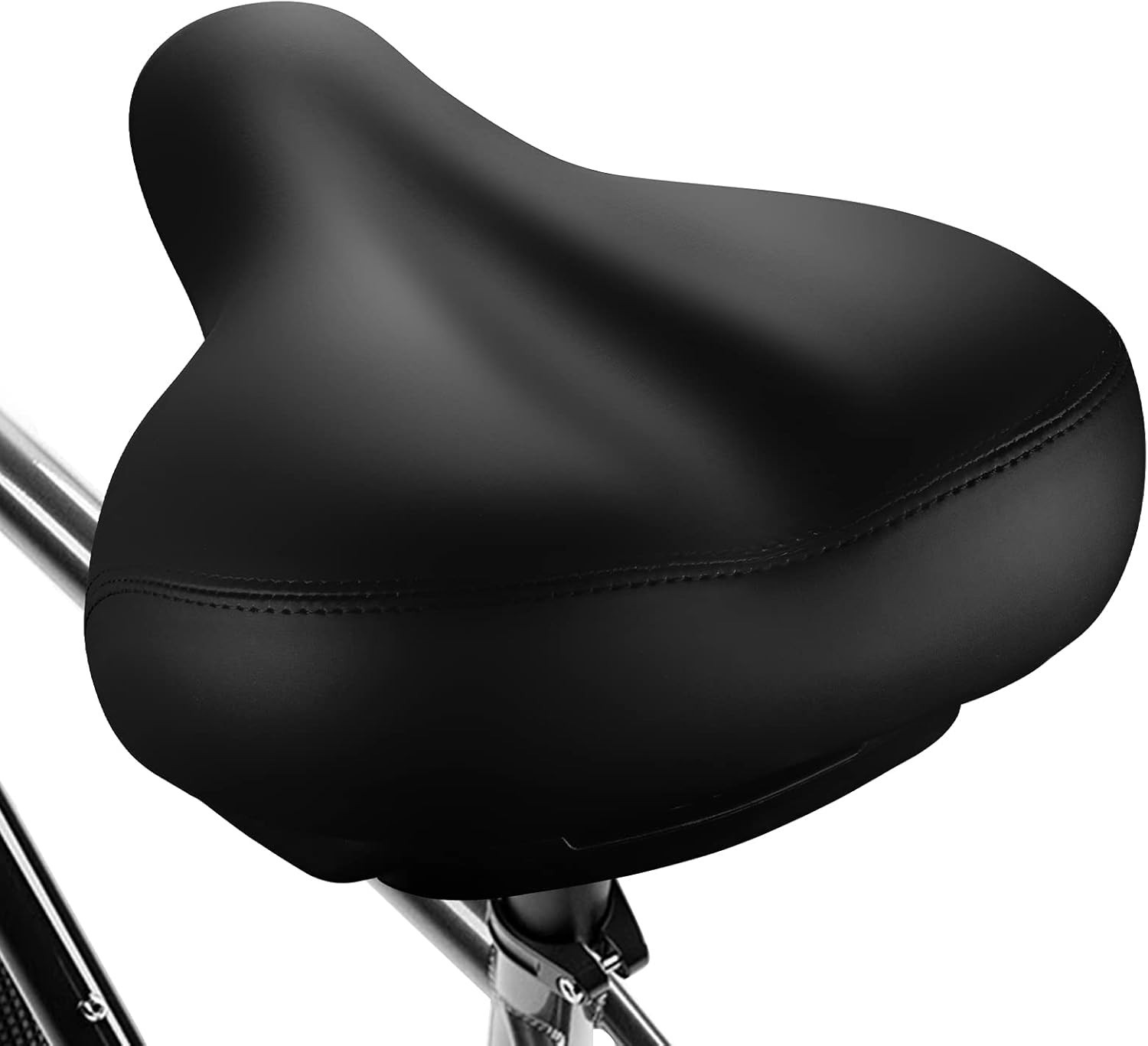 Oversized Bike Seat Extra Wide Foam Pad Waterproof Leather