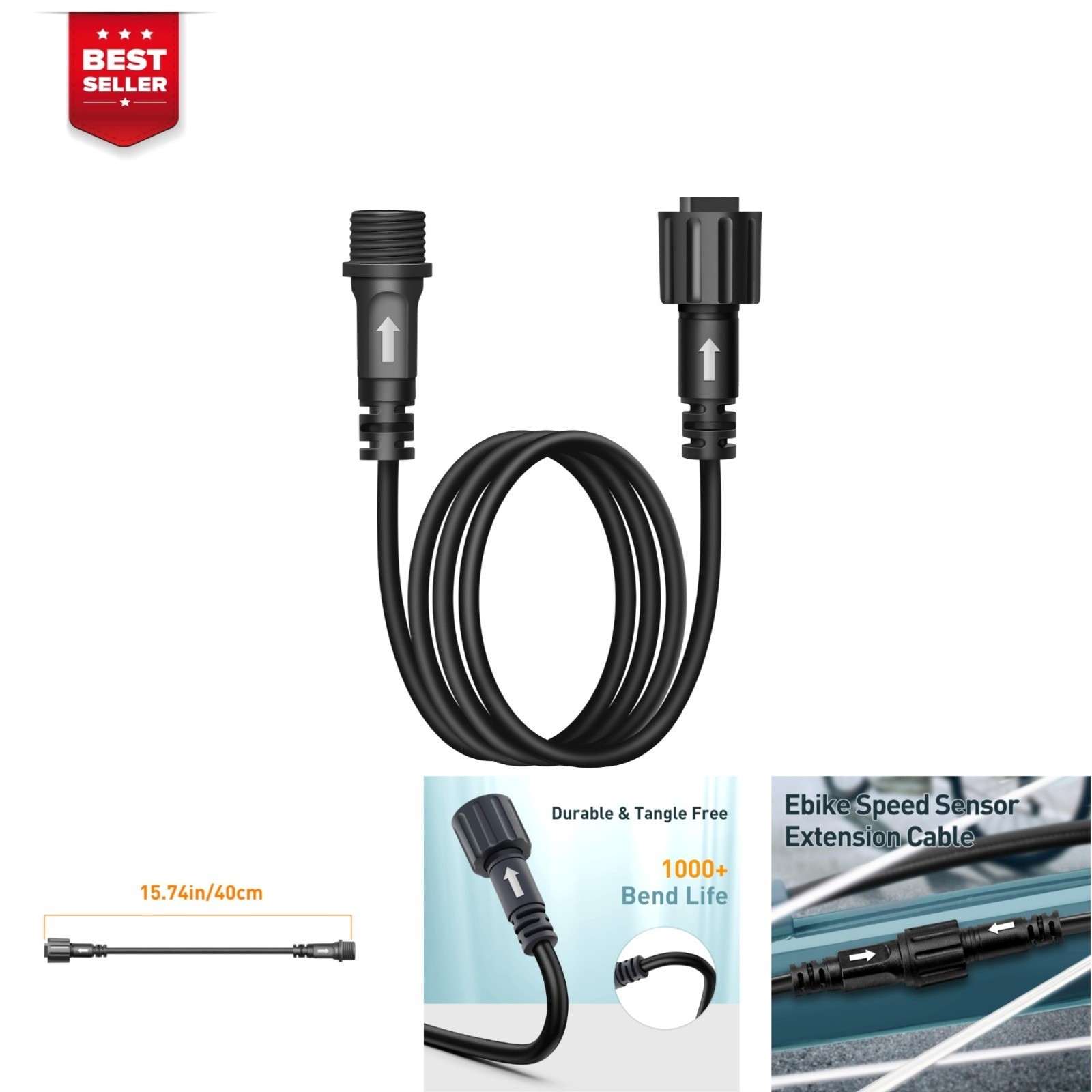 Bafang BBS Motor Speed Sensor Extension Cable 40cm Waterproof