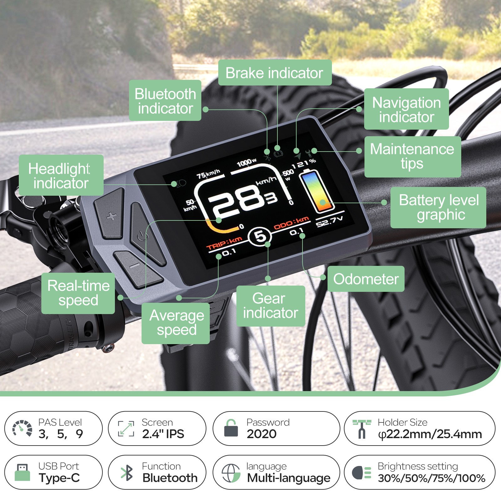 48V750W68-73mm BAFANG BBS02B Electric Bicycle Conversion Kits Mid Drive Motor US