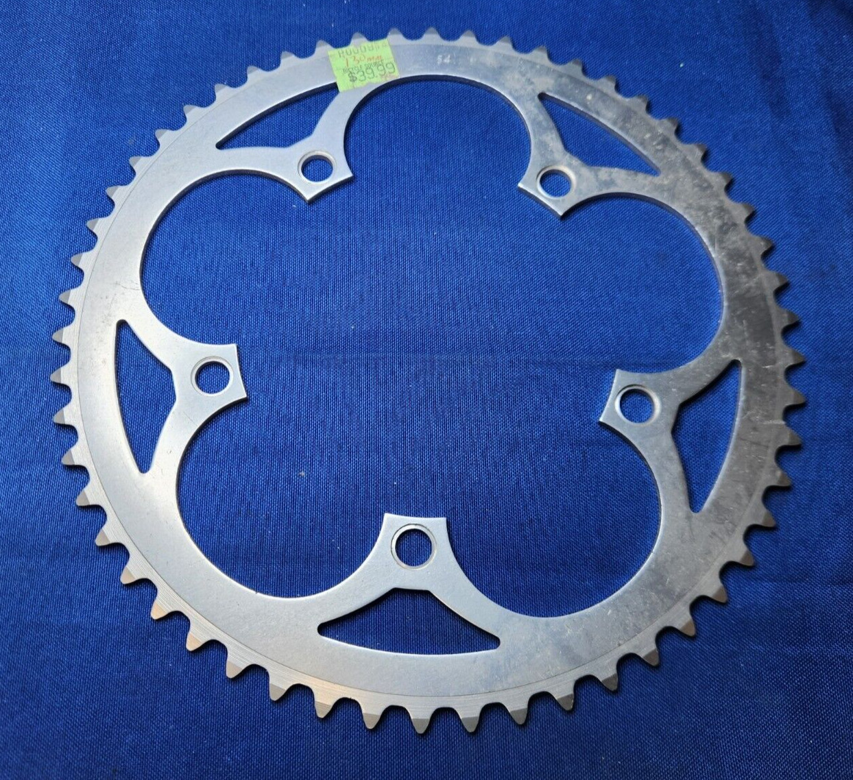 NOS Vintage 54t 76mm Chainring Silver Alloy 5 Bolt