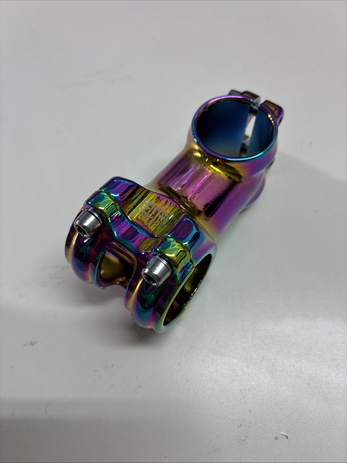 Anodized oil slick stem 60 mm 1 1/8 inch 31.8 +/-6 degree road mountain bike