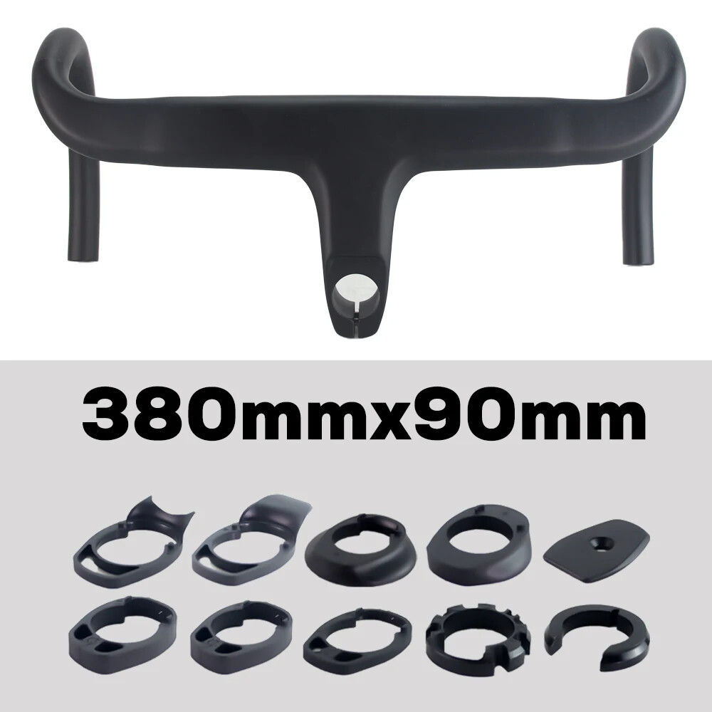 380-440mm Carbon Road Bike Integrated Handlebar 28.6mm Internal Routing Drop Bar