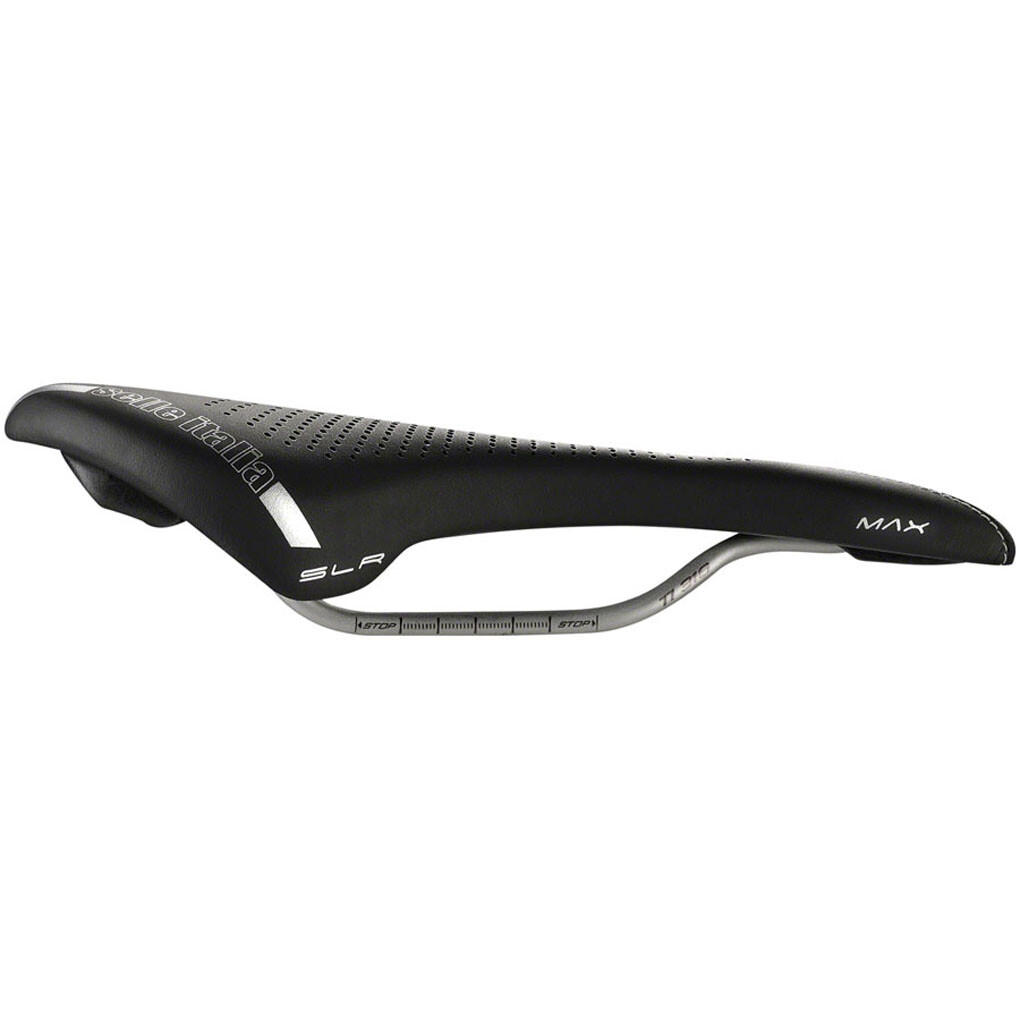 Selle Italia Max SLR Gel Superflow Saddle – Black 145mm Width Titanium Rail
