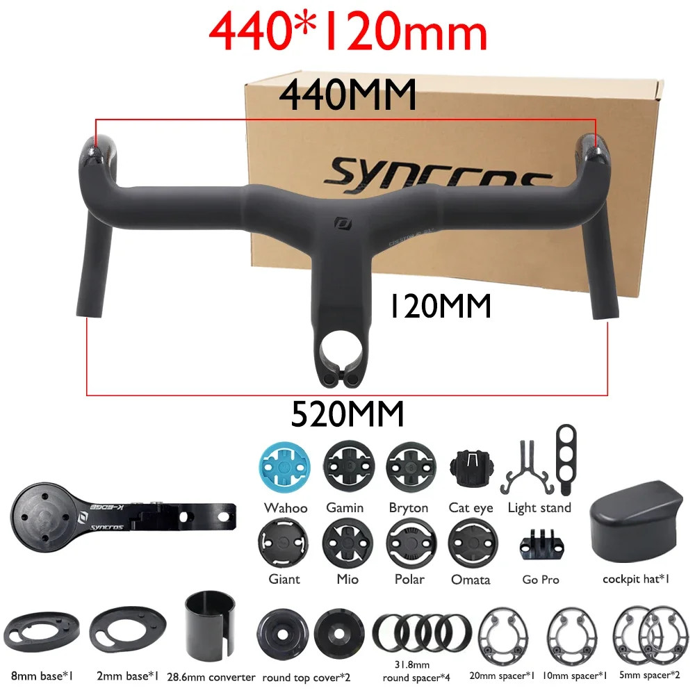 Carbon Gravel Bike Integrated 31.8mm for 16° Flare 60/115mm Reach/Drop 70-120mm