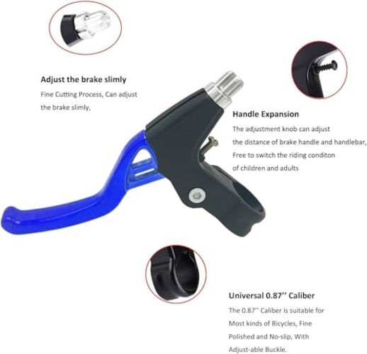 1 Pair Bicycle Brake levers, 2pcs Aluminium Alloy Bike Brake Handle Blue