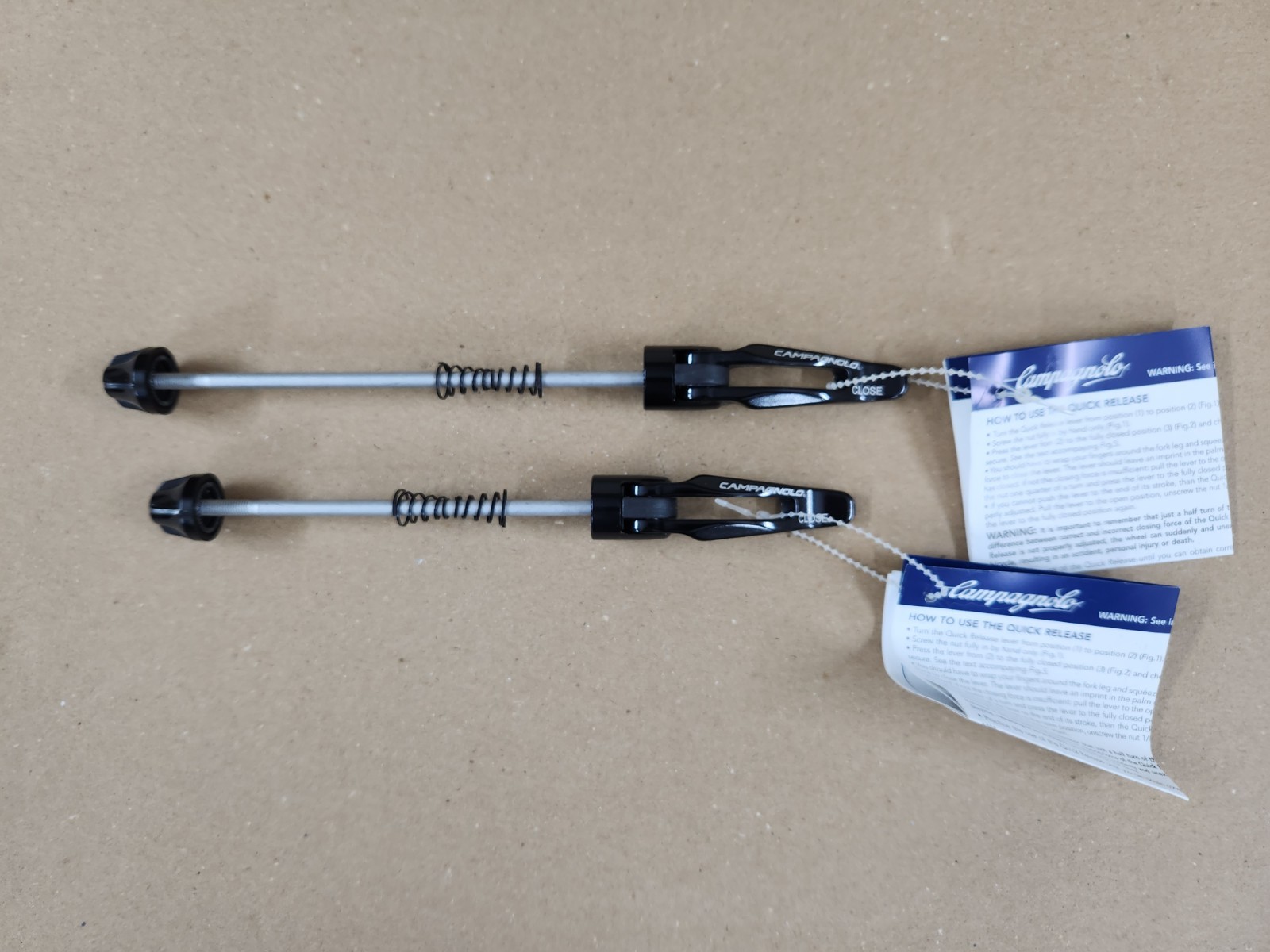 Campagnolo Zonda Quick Release Skewers 100/130 mm