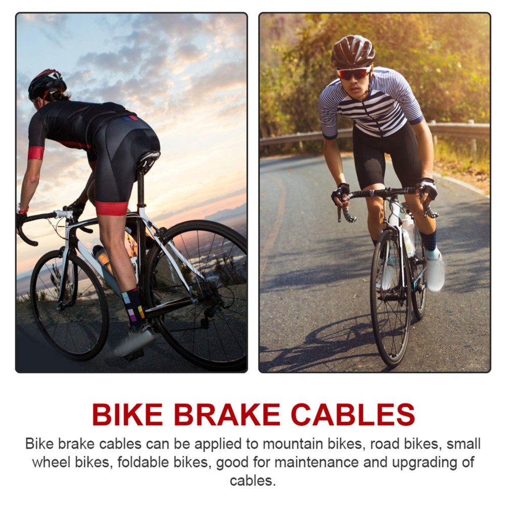 1 Set Black Bike Brake Cable Kit Durable PVC Stainless Steel Suitable for Bikes