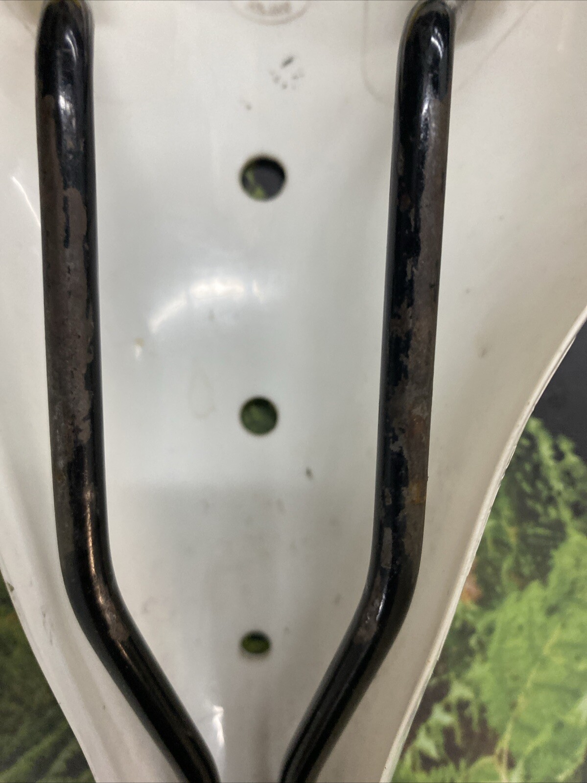 Cinelli Unicanitor White Plastic Saddle Steel Rails