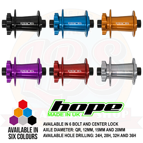 Hope Pro 5 Standard Front Hub 6 Bolt / Centerlock CL – All Options – New
