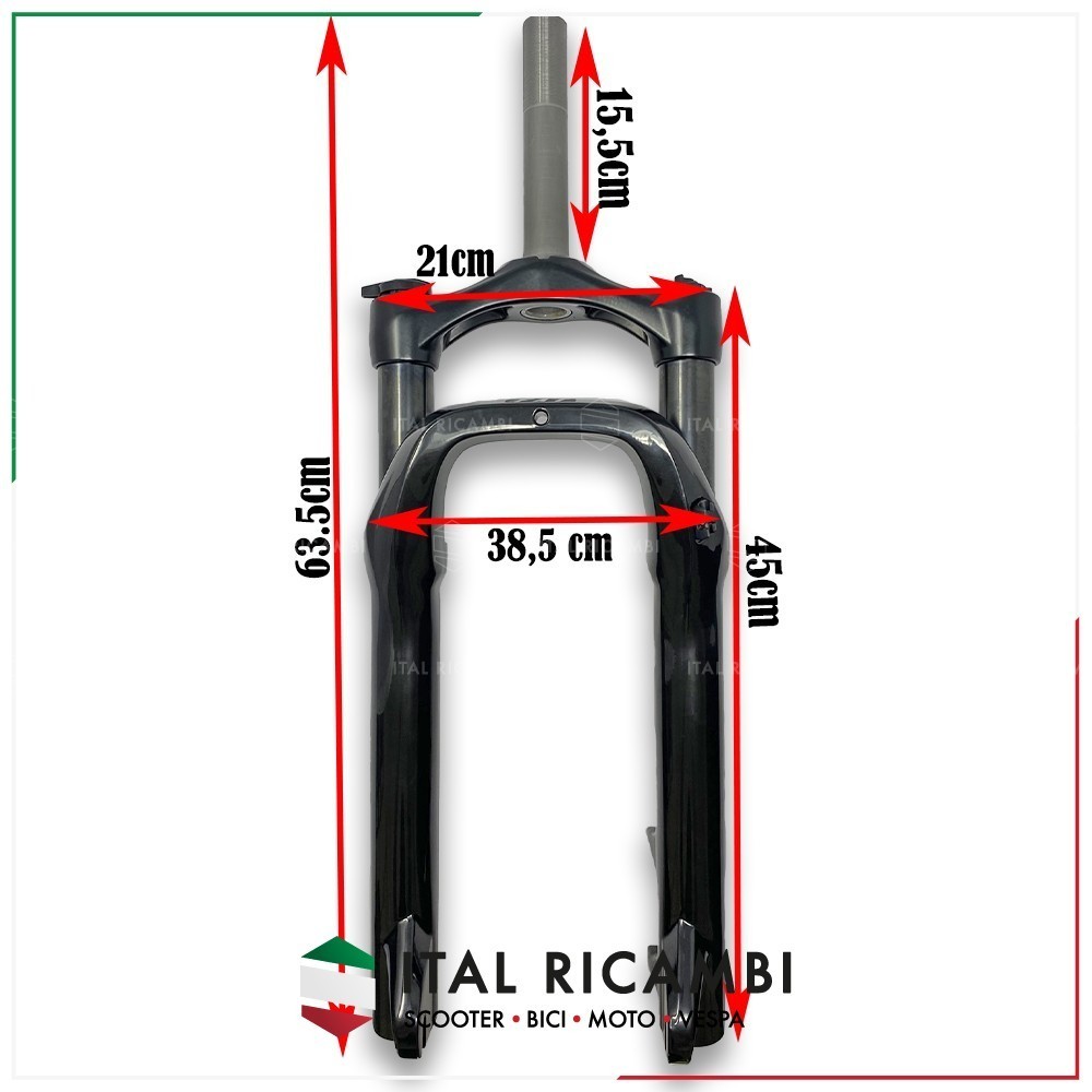 FAT BIKE FORK THREADED FOR DISC BRAKE 180MM REINFORCED STEEL