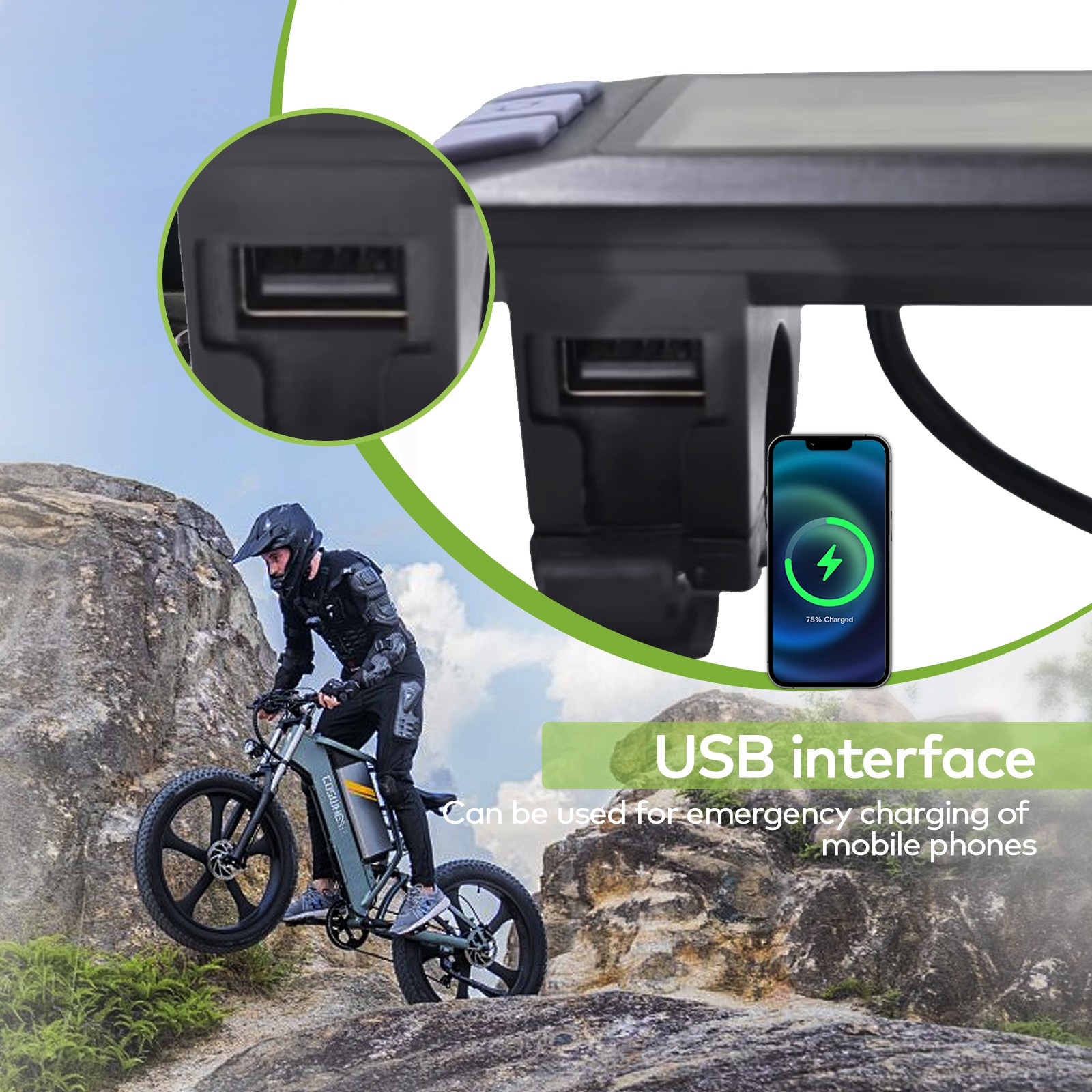 UART2 Wired Bike Computer with Waterproof P3H LCD Speedometer for Mountain Bikes