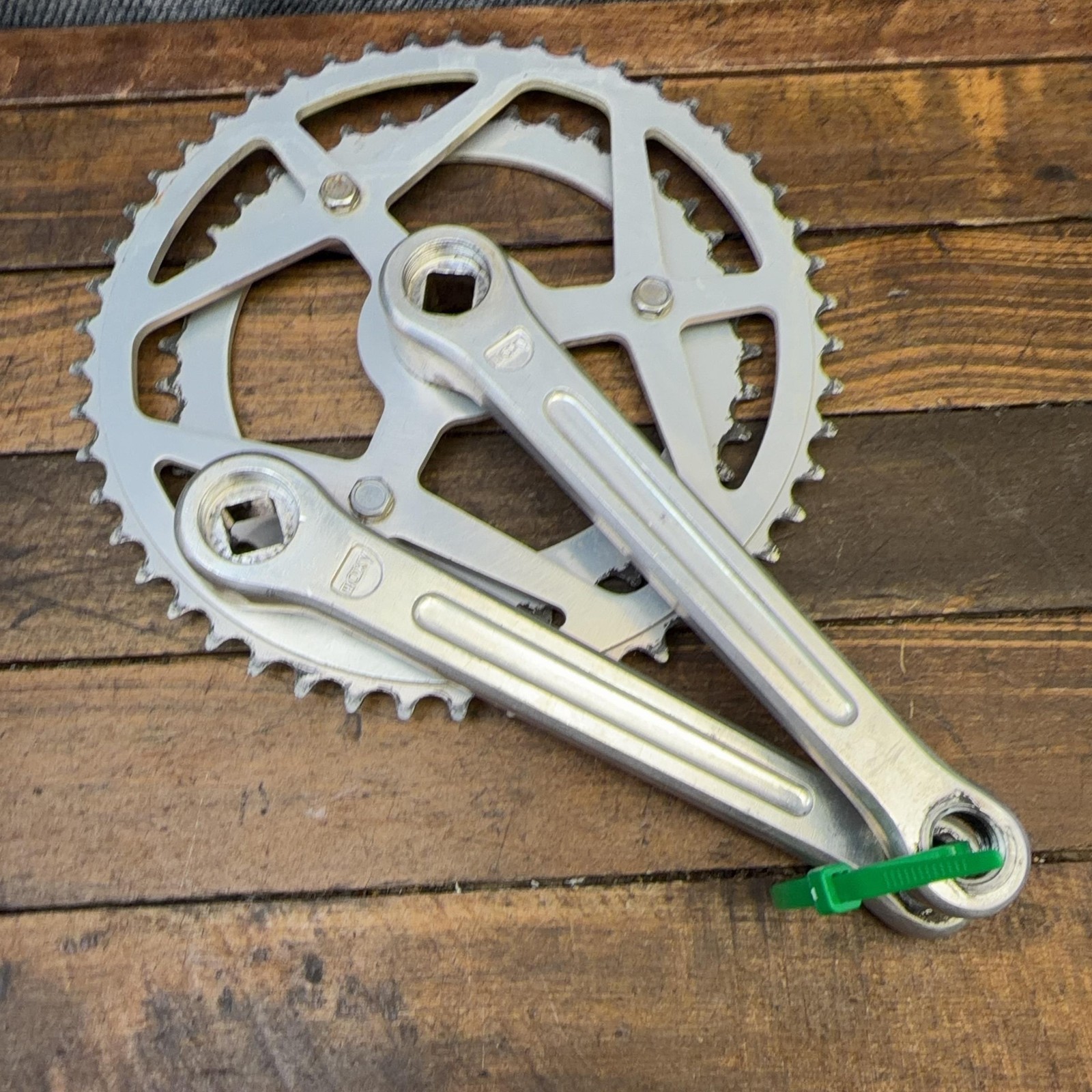 Vintage Sugino Maxy Crank Set Double 171 Mm Road Bike Square Taper Forged 70s