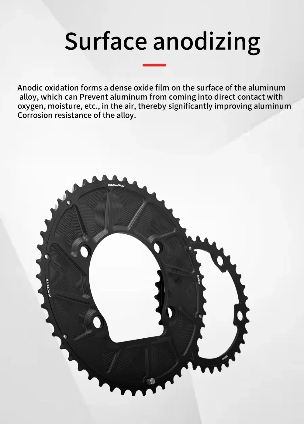 110BCD 2X Double Chainring AERO Sprocket for 11Speed 12Speed 4 BOLT Chainring