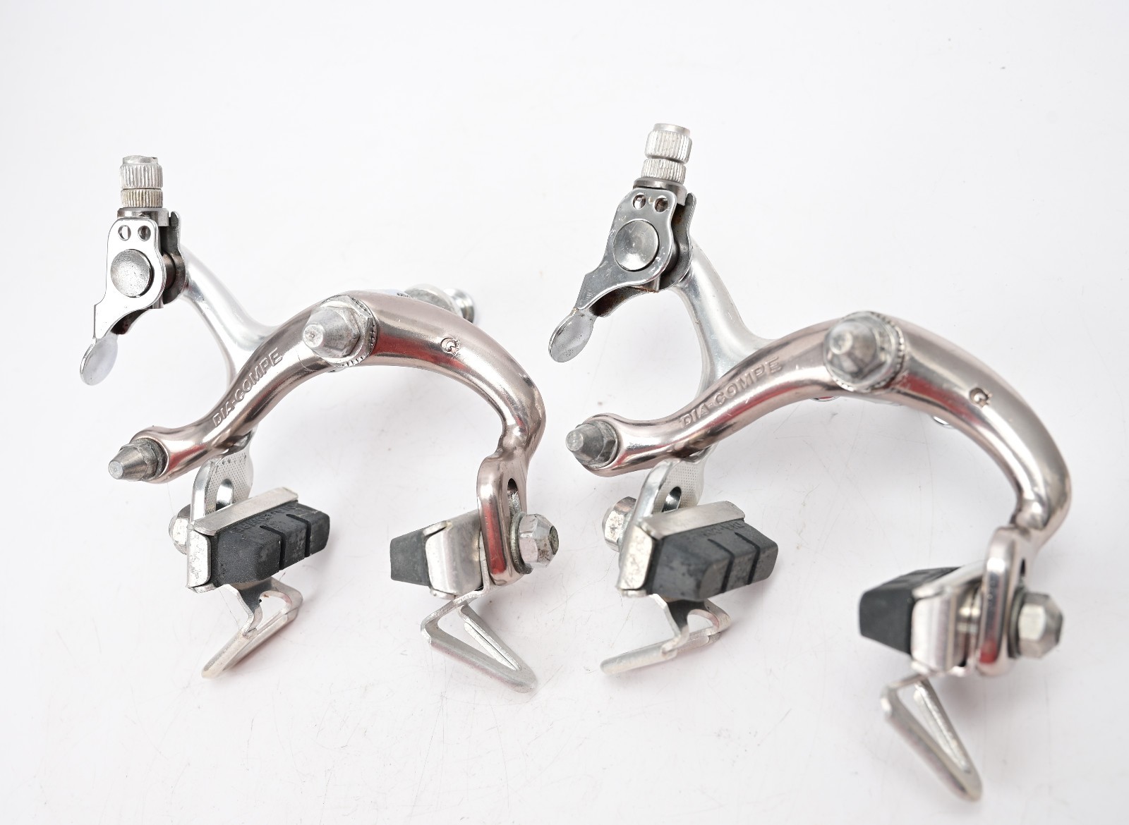 Dia-Compe Japan 400 G Silver Front & Rear Road Bike Brake Calipers Set Brakes