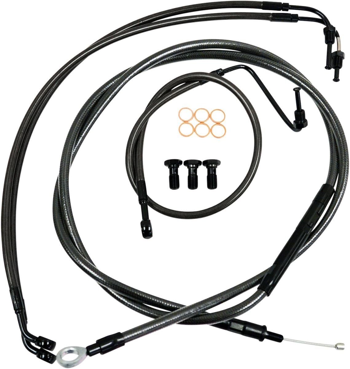 LA-8150KT-19M Cable/Brake Line Kit – 18in.-20in. Ape Hangers – Midnight