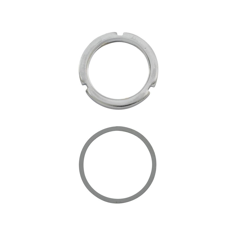 Cog Track Lock Ring & Washer Chrome Bicycle Bike Fixed Gear Silver
