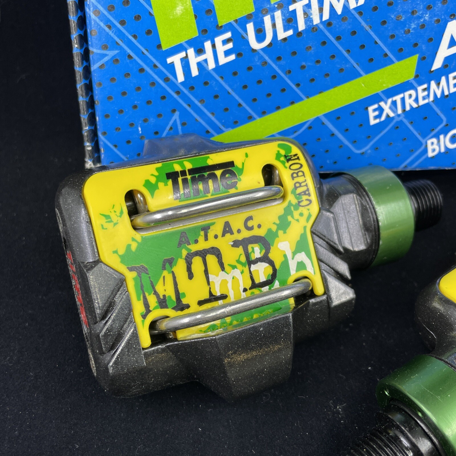 RARE NOS TIME for BIANCHI Limited Edition GREEN ATAC Off-Road Pedals MTB CX