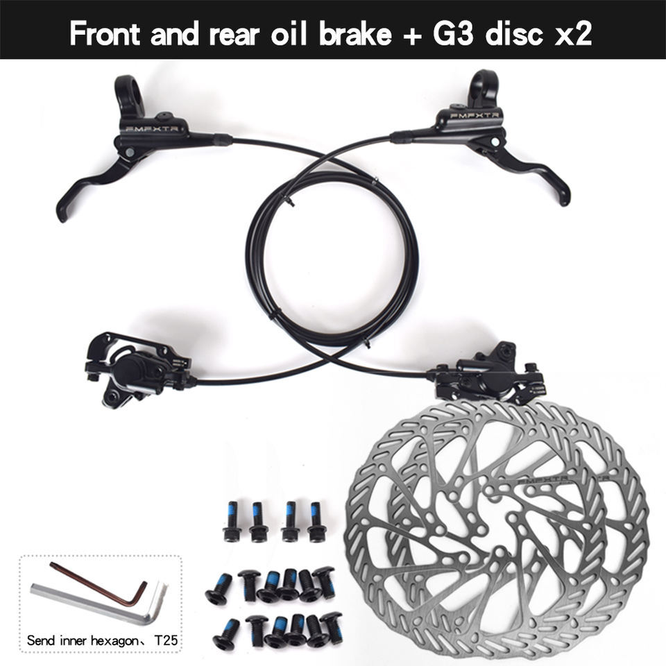 FMFX Hydraulic Disc Brake set (Front Rear 160mm) Rotors and adaptive hardware
