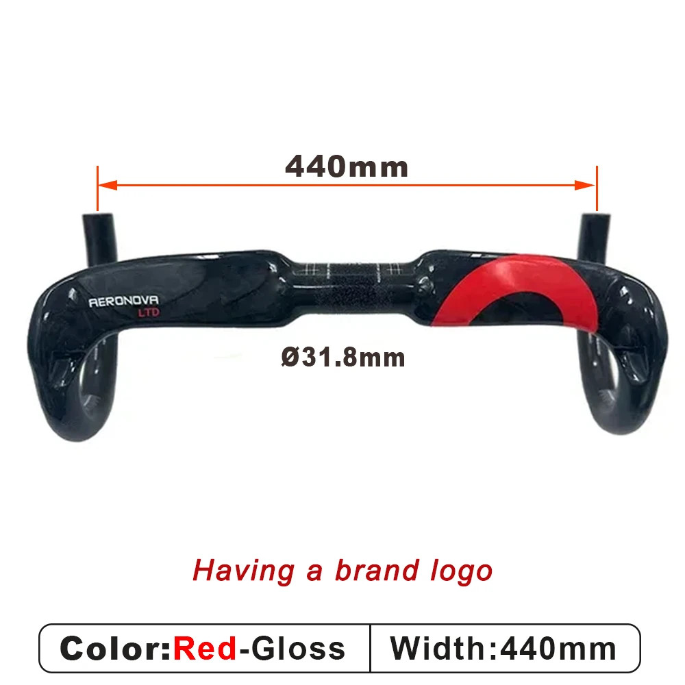 Road Bike Carbon Handlebar Breaking The Wind Bend Handle 31.8*400/420/440mm