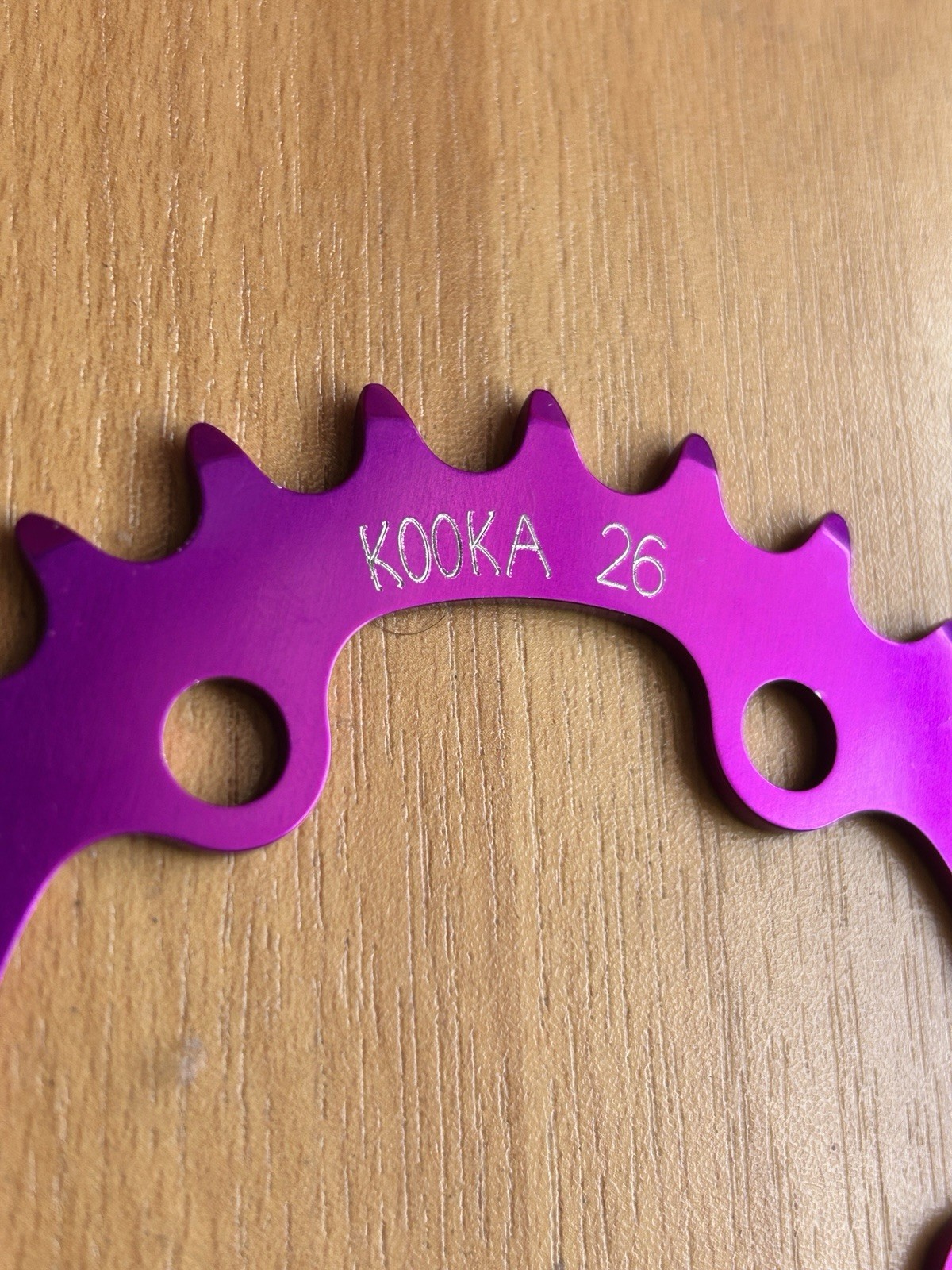 NOS Vintage Kooka 26T Chainring 74 BCD 3DV Purple 90s MTB CNC Grafton Cook Bros