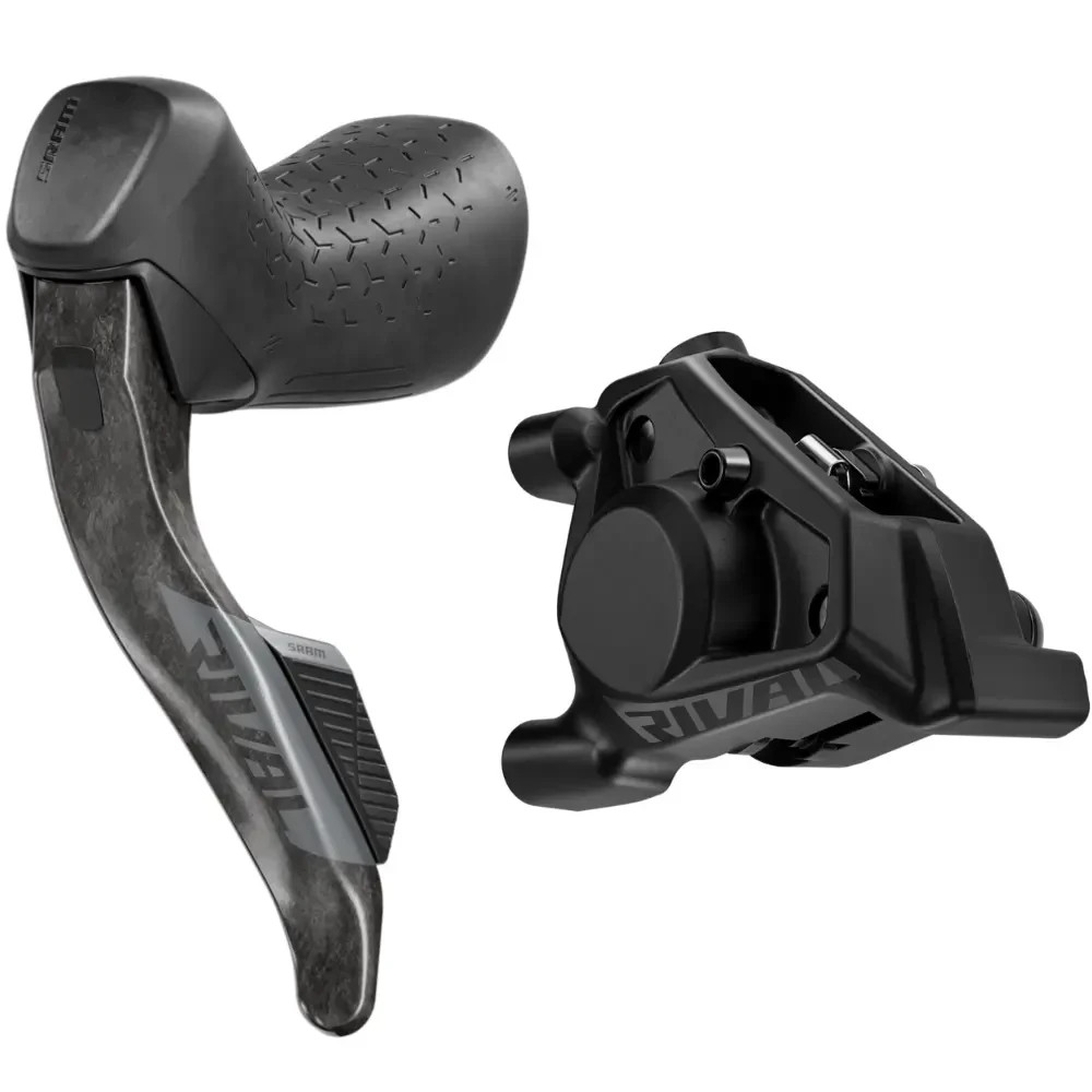 SRAM Rival E1 AXS Hydraulic Shift-Brake Levers with Calipers. Flat Mount