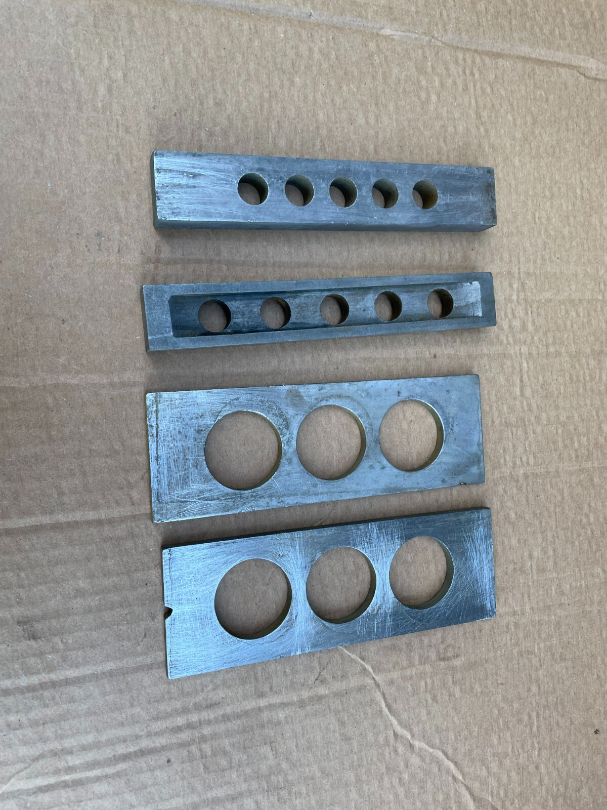 Precision Steel Flat Bar, 2 Bars w/ 6 Holes , & 2 Bars w/ 3 Holes Each(4 PK)