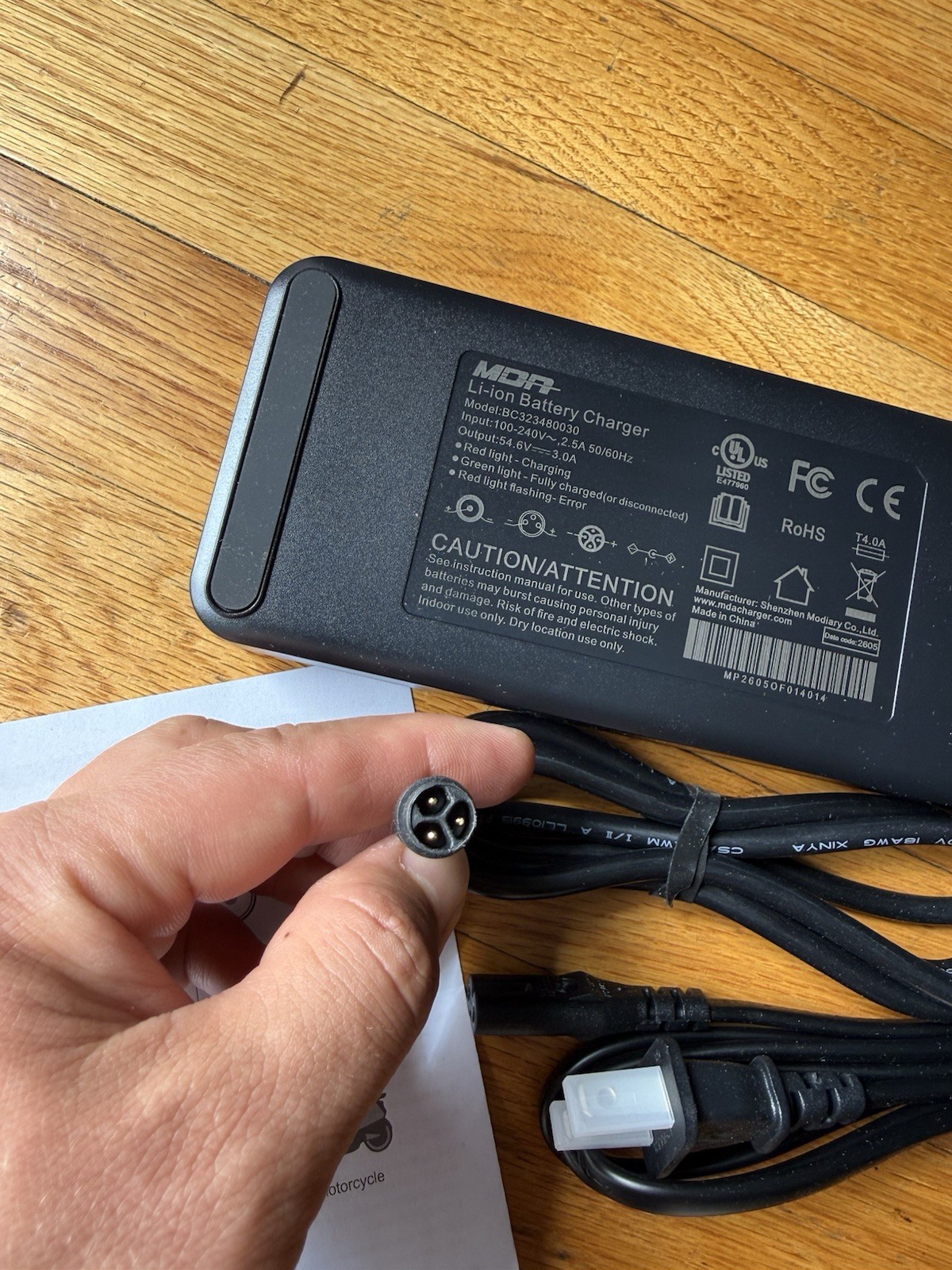 BANDIT X-TRAIL PRO E-BIKE CHARGER 48 V – 54.6V 3A UL 62368